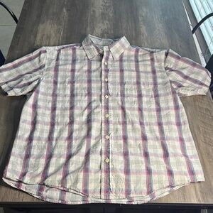 American Eagle Outfitters Vintage Slim Fit Multicolor Plaid Button Down Shirt